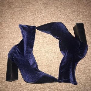 Tony Bianco Diddy Navy Velvet Boots